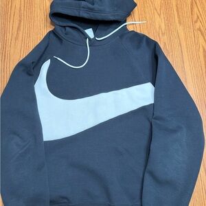 Nike Dark Hoodie with Light Gray Swoosh